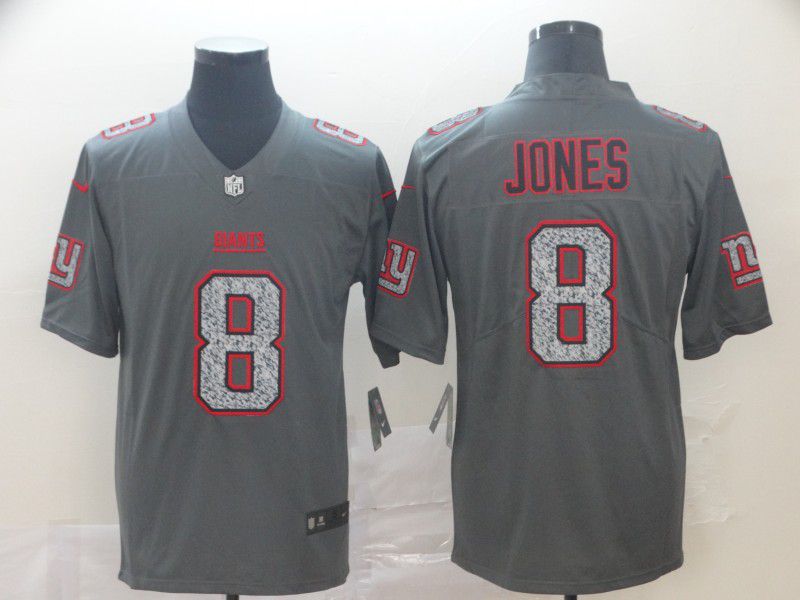 Men New York Giants #8 Jones Nike Teams Gray Fashion Static Limited NFL Jersey->miami dolphins->NFL Jersey